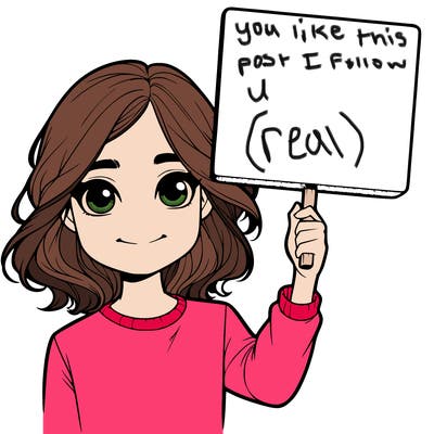 realistic girl holding up a sign