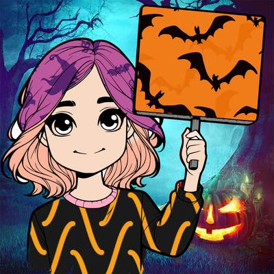 realistic girl holding up a sign