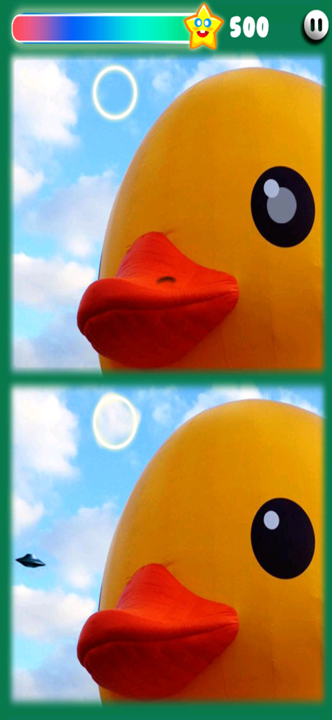 HK-PhotoHut - Spot the difference puzzle game featuring a giant yellow rubber duck in Hong Kong