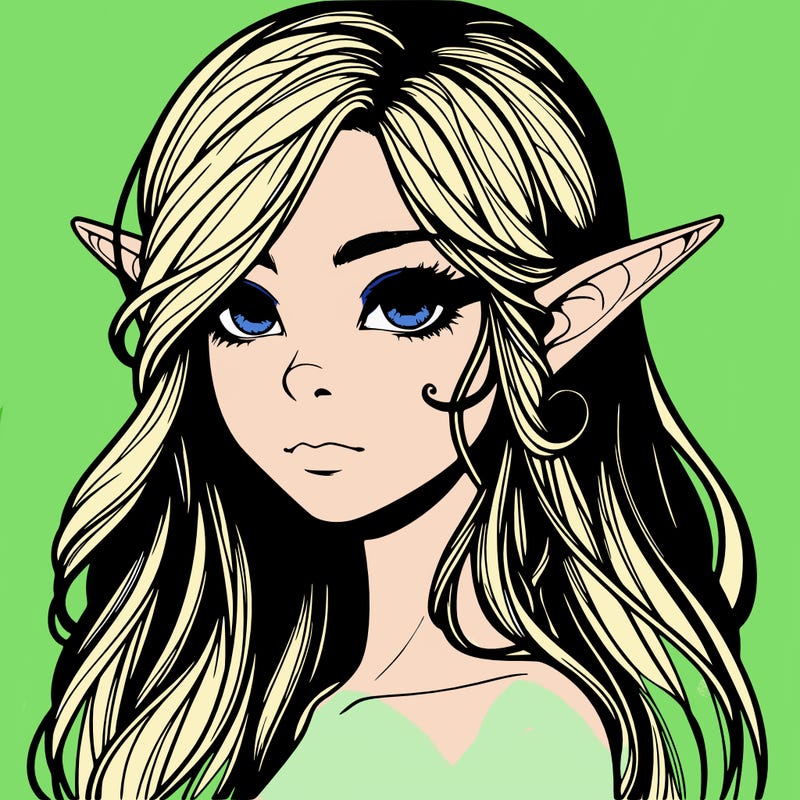 elf girl realistic dark fantasy