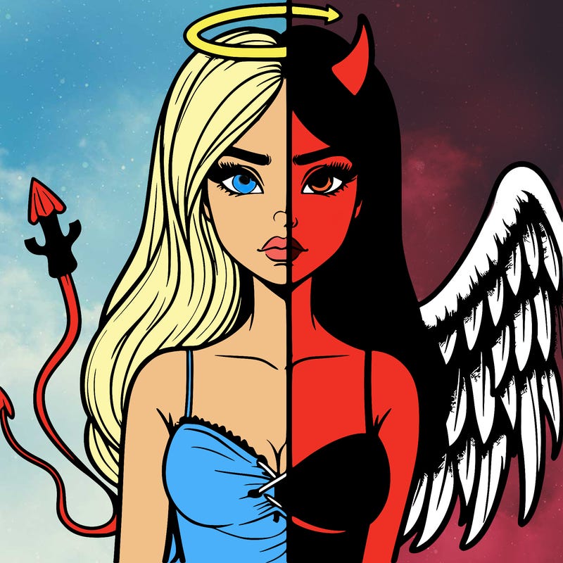 devil vs angel realistic girl
