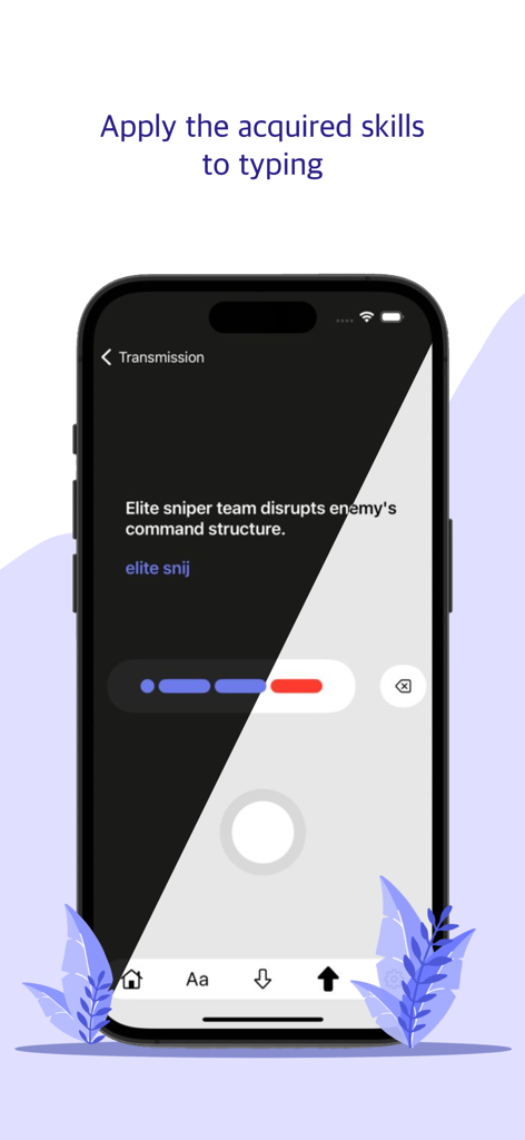 Code Morse - Interactive Morse code typing exercise interface on an iPhone