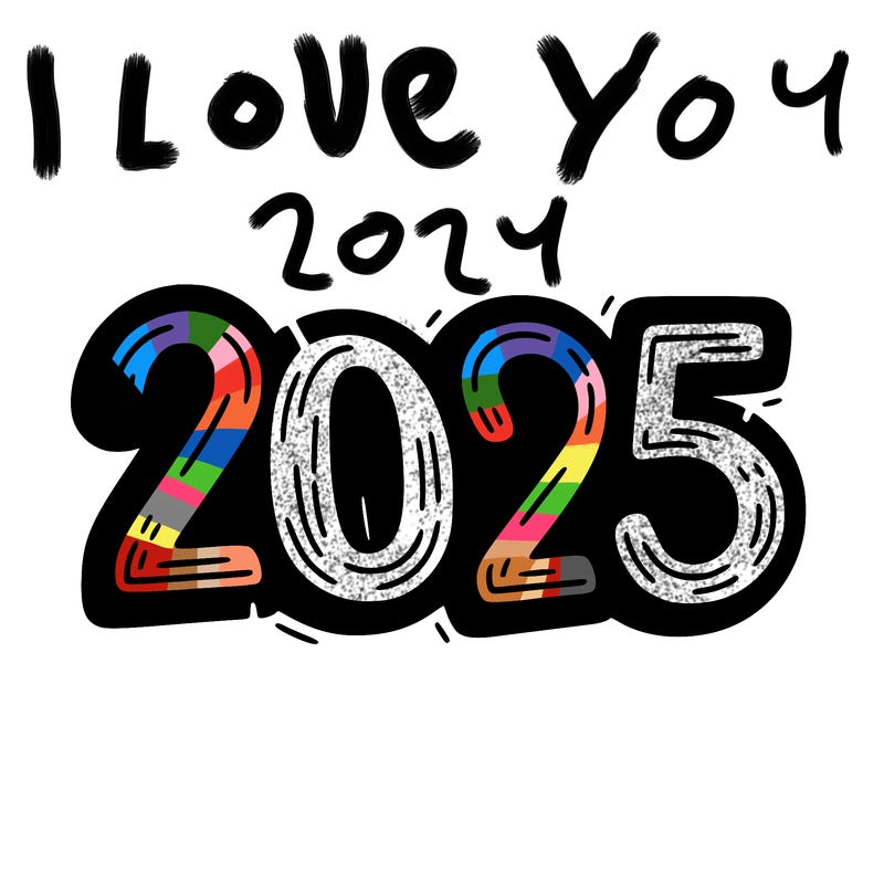 one line scrawled numbers sketch design “2025”