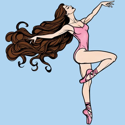 realistic woman dancer