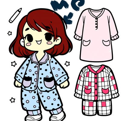 a girl that is wearing pjs