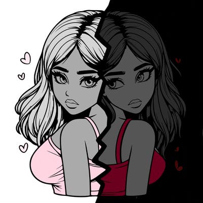 realistic girl split