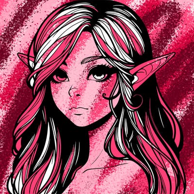 elf girl realistic dark fantasy