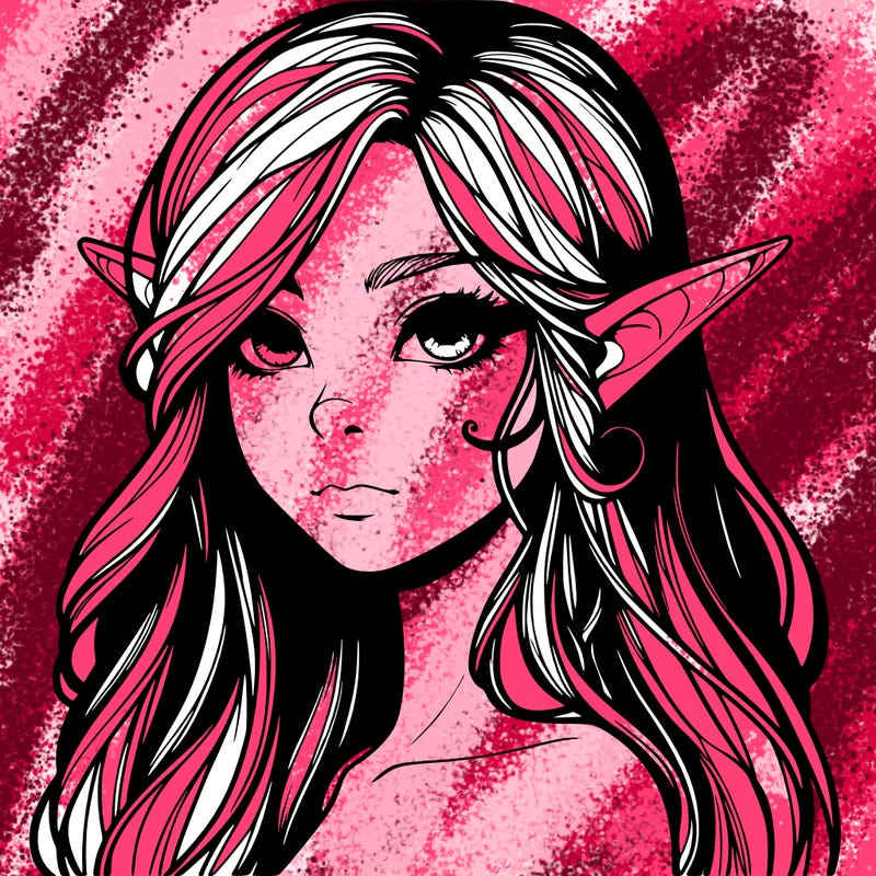 elf girl realistic dark fantasy