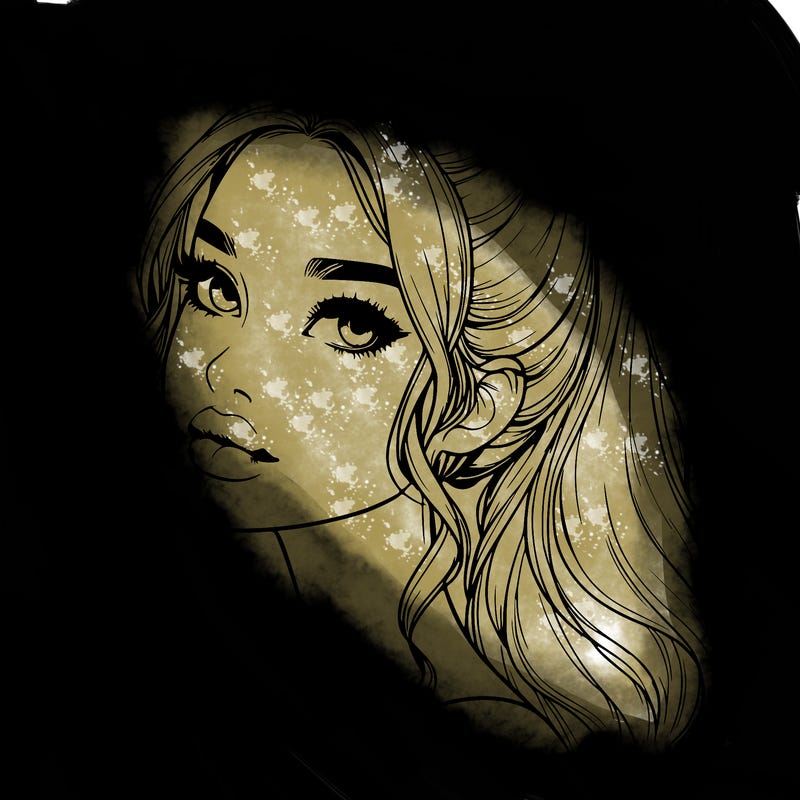 realistic girl with a ponytail on her hair and lips