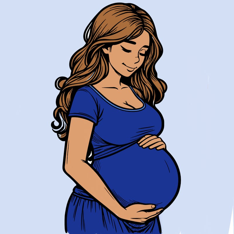 woman heavily pregnant realistic