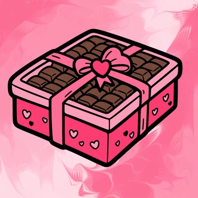 a box of chocolate for valentines day