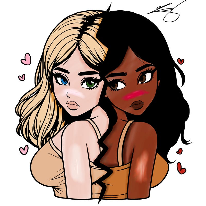 realistic girl split