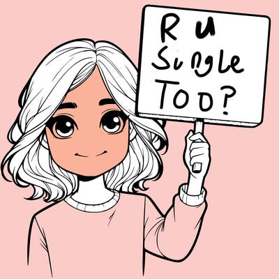 realistic girl holding up a sign