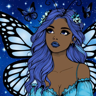 butterfly fairy realistic girl