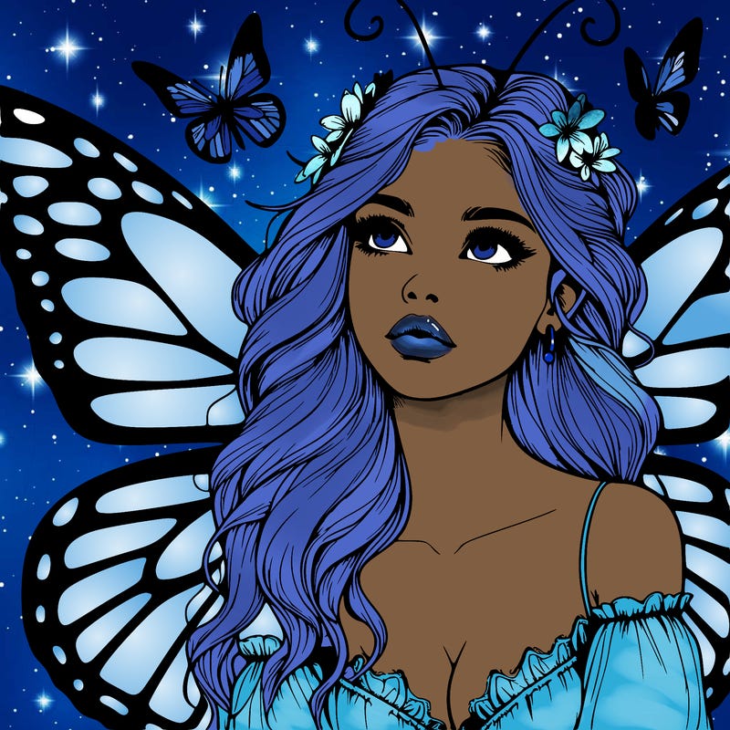 butterfly fairy realistic girl
