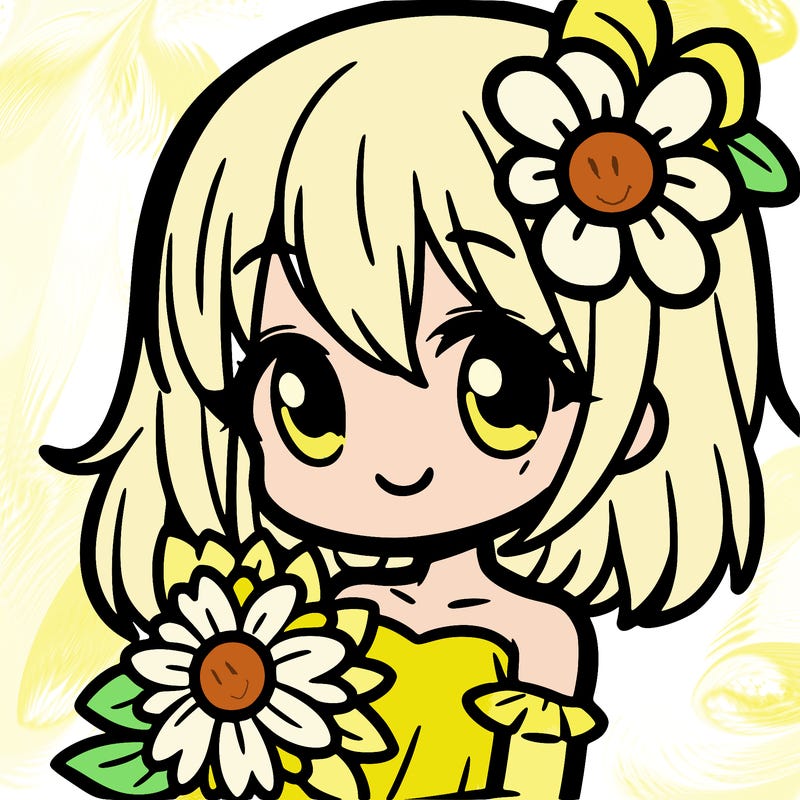 girl anime flower