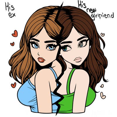 realistic girl split