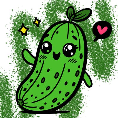cute, cucumber