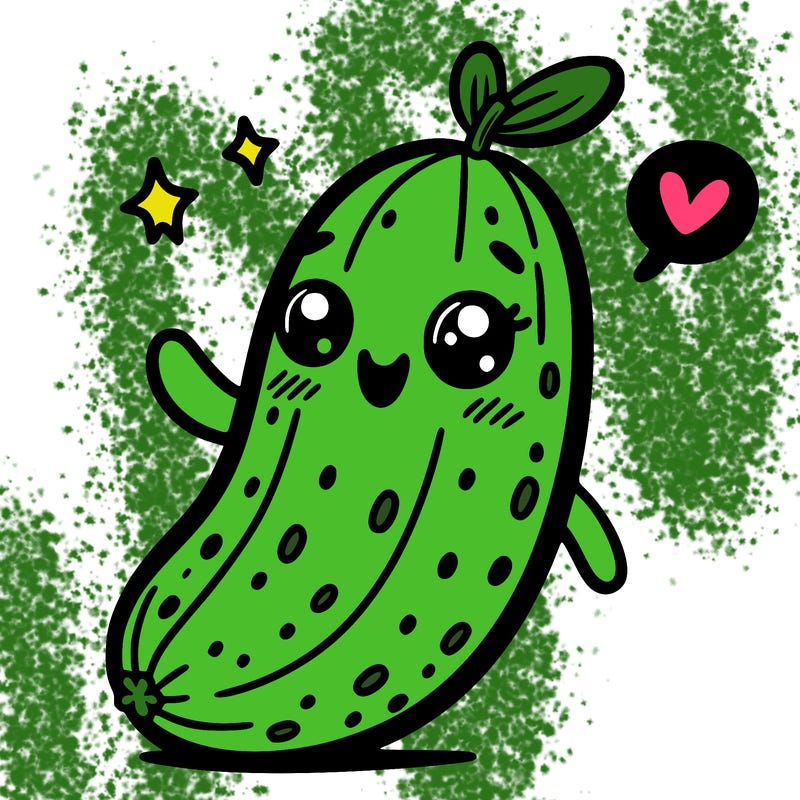 cute, cucumber