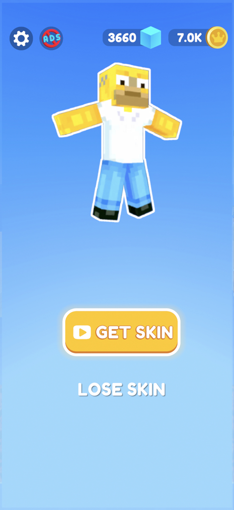 Ninja Sword: Ragdoll swordsman - Pantalla de personalización de skin de personaje ragdoll de Ninja Sword