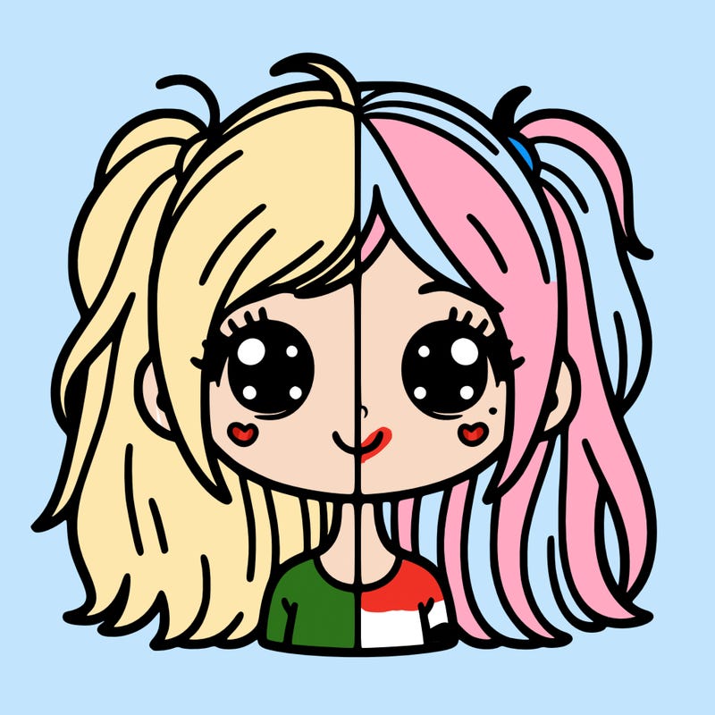 girl with split hair