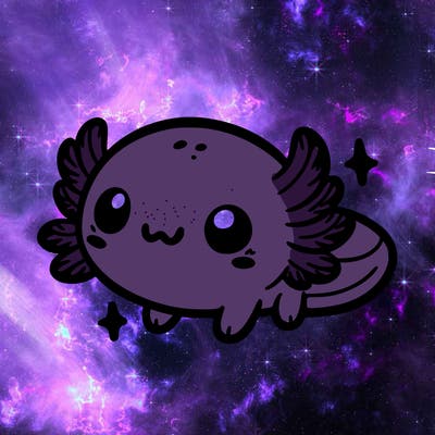 cute easy baby axolotl