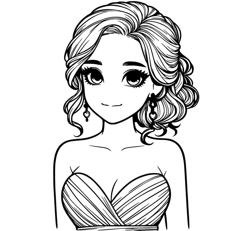 1 realistic girl in prom dress