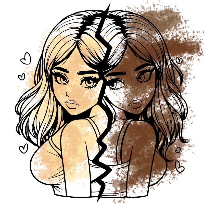 realistic girl split