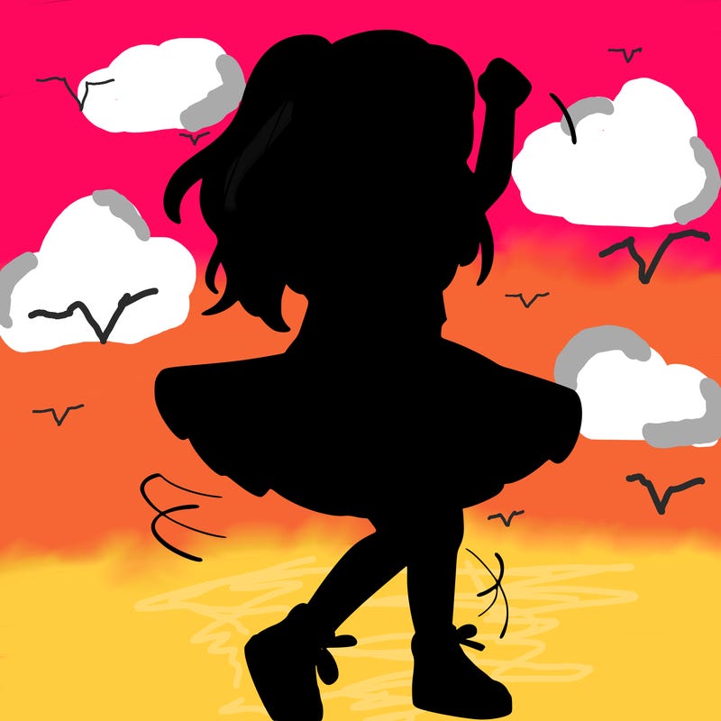 realistic girl danceing