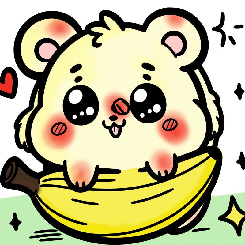 𝔸 𝕔𝕦𝕥𝕖 𝕝𝕚𝕥𝕥𝕝𝕖 hamster 𝕎𝕚𝕥𝕙 𝕓𝕒𝕟𝕒𝕟𝕒 around 𝕋𝕙𝕖 𝕙𝕒𝕞𝕤𝕥𝕖𝕣