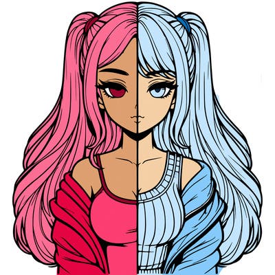 realistic girl split