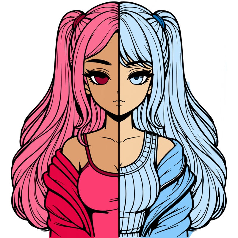 realistic girl split