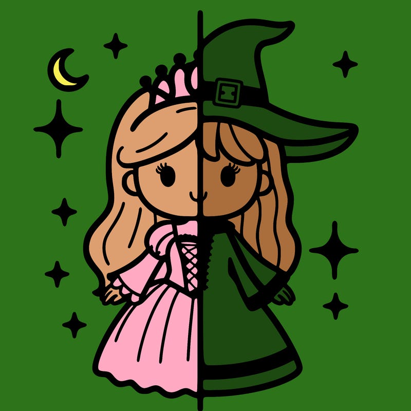 split princess and witch
