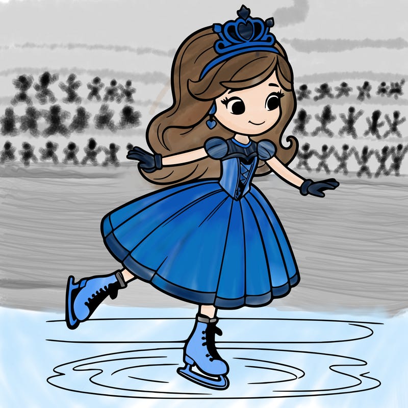 princess skating on ice