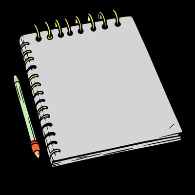 a blank sketch pad