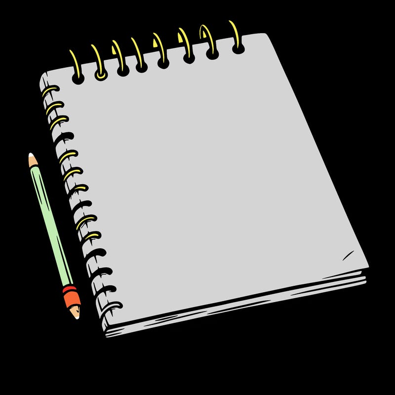 a blank sketch pad