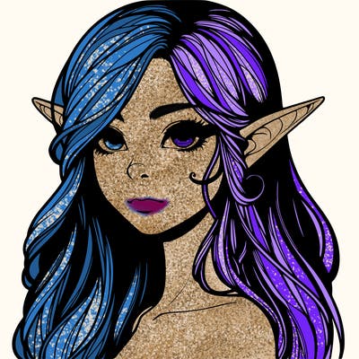 elf girl realistic dark fantasy