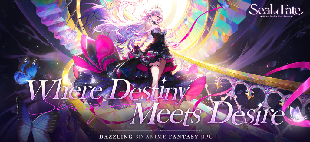 Seal of Fate - Dazzling anime character with pink hair in Seal of Fate fantasy RPG