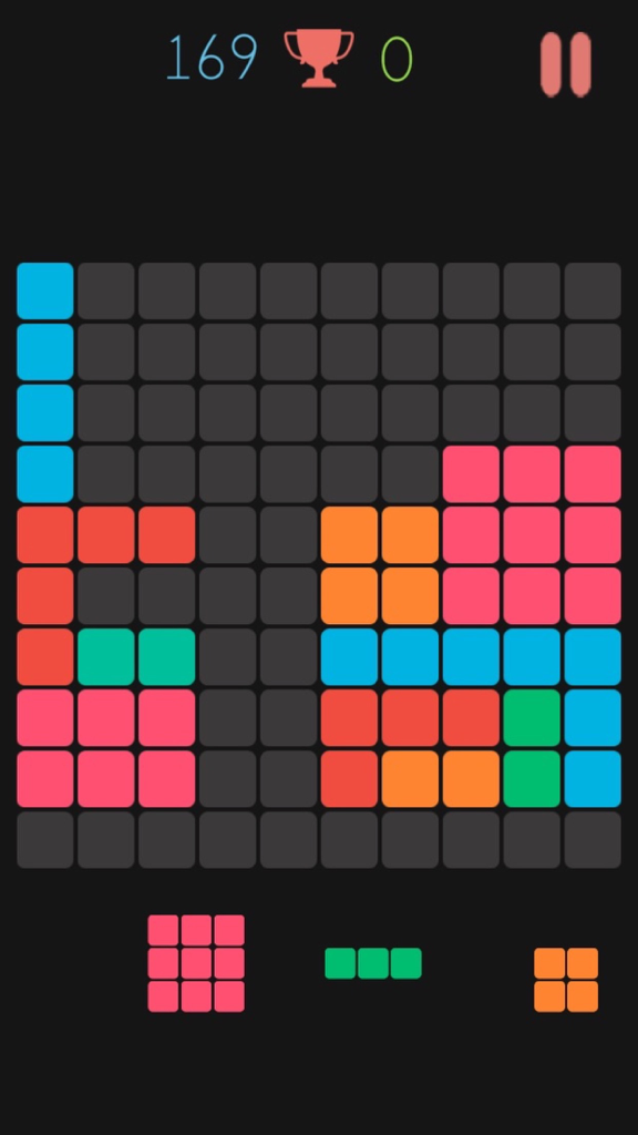 1010! Block Puzzle - カラフルな論理ブロックが表示されたグリッドの1010ブロックパズルのゲームプレイ