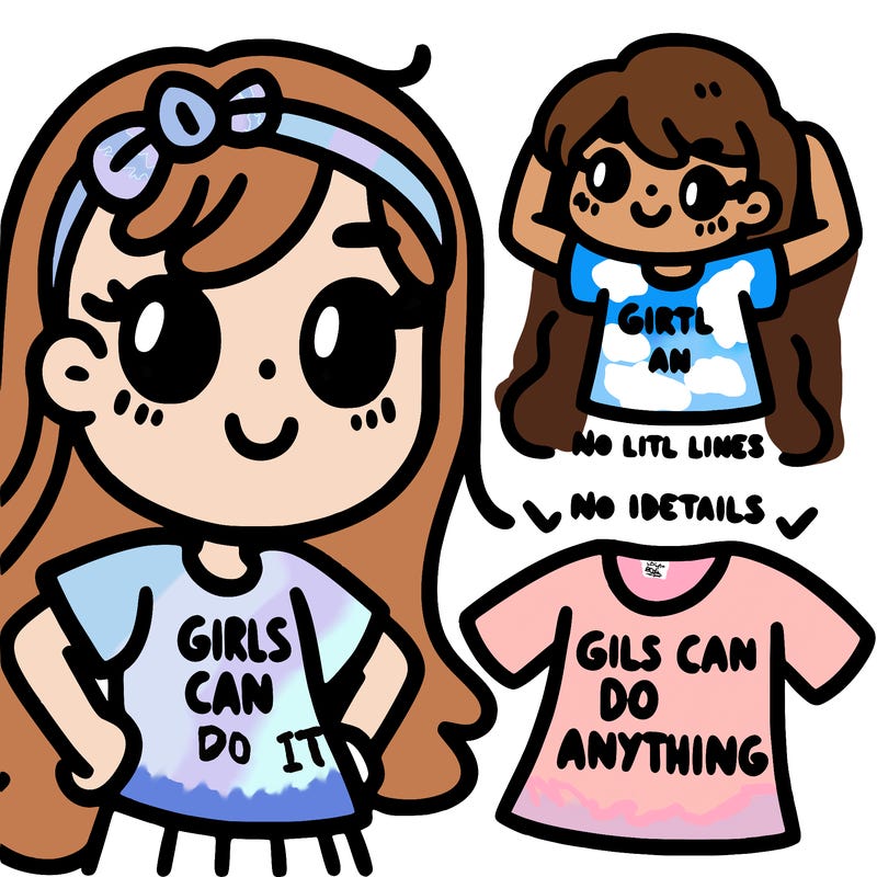 girl with girls can do anything on her shirt