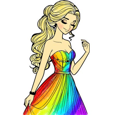 a realistic woman wearing an elegant dress