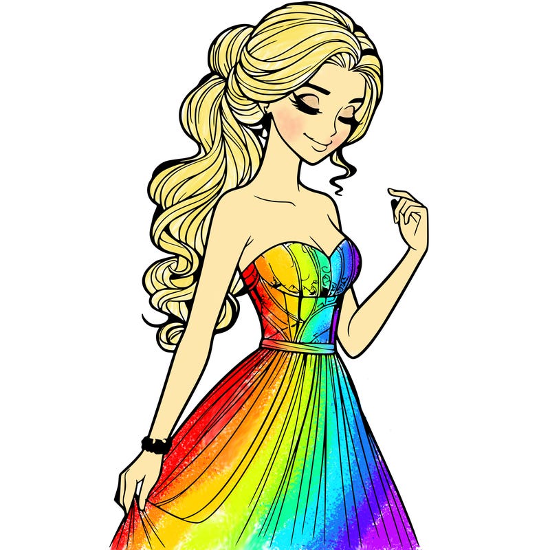 a realistic woman wearing an elegant dress