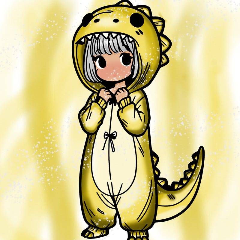 dino onesies on girl