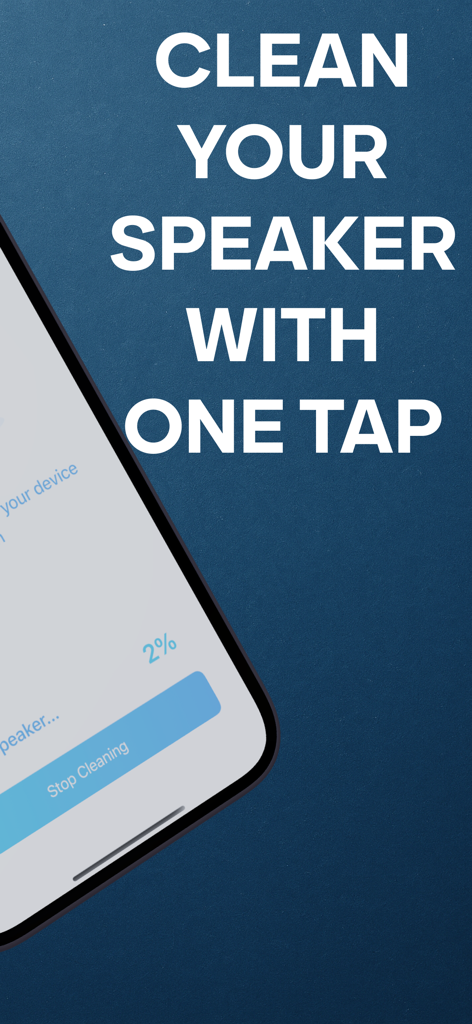 Remove Water From Phone App - Interface do app para limpar alto-falantes do iPhone com um toque.