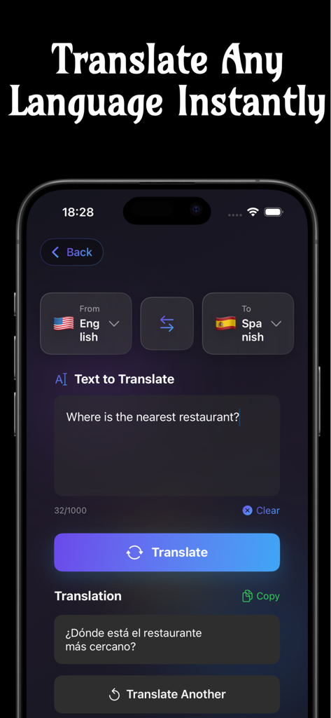Craiyon AI Mobile - Craiyon AI mobile app translation tool converting English to Spanish