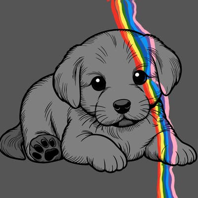 a cute realistic puppy