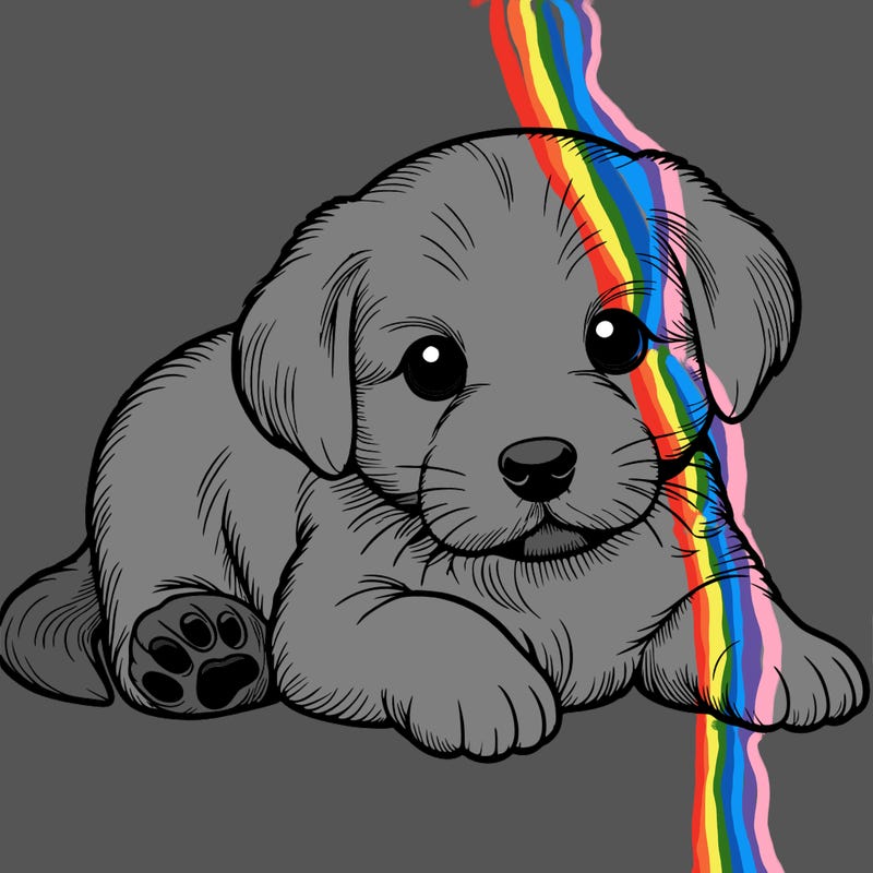 a cute realistic puppy