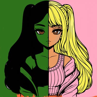 realistic girl split