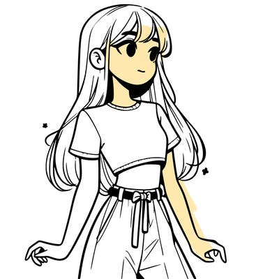 girl in a cute crop top