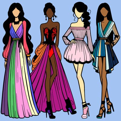 fashion models dresses